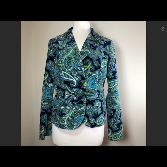 Talbots Stretched Blazer in beaut paisley color. - Picture 1 of 8